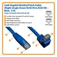 thumbnail image 5 of Tripp Lite 5ft Cat6 Gigabit Molded Patch Cable (Right Angle Down M to M) - Blue, 5 of 5