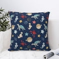 thumbnail image 4 of Yiaed Sea Creatures Print Pillow Covers Super Soft Decorative Square Throw Pillow Covers Case Cushion Covers for Sofa Couch Bedroom Car Decor（No pillow core）-26"x26", 4 of 7