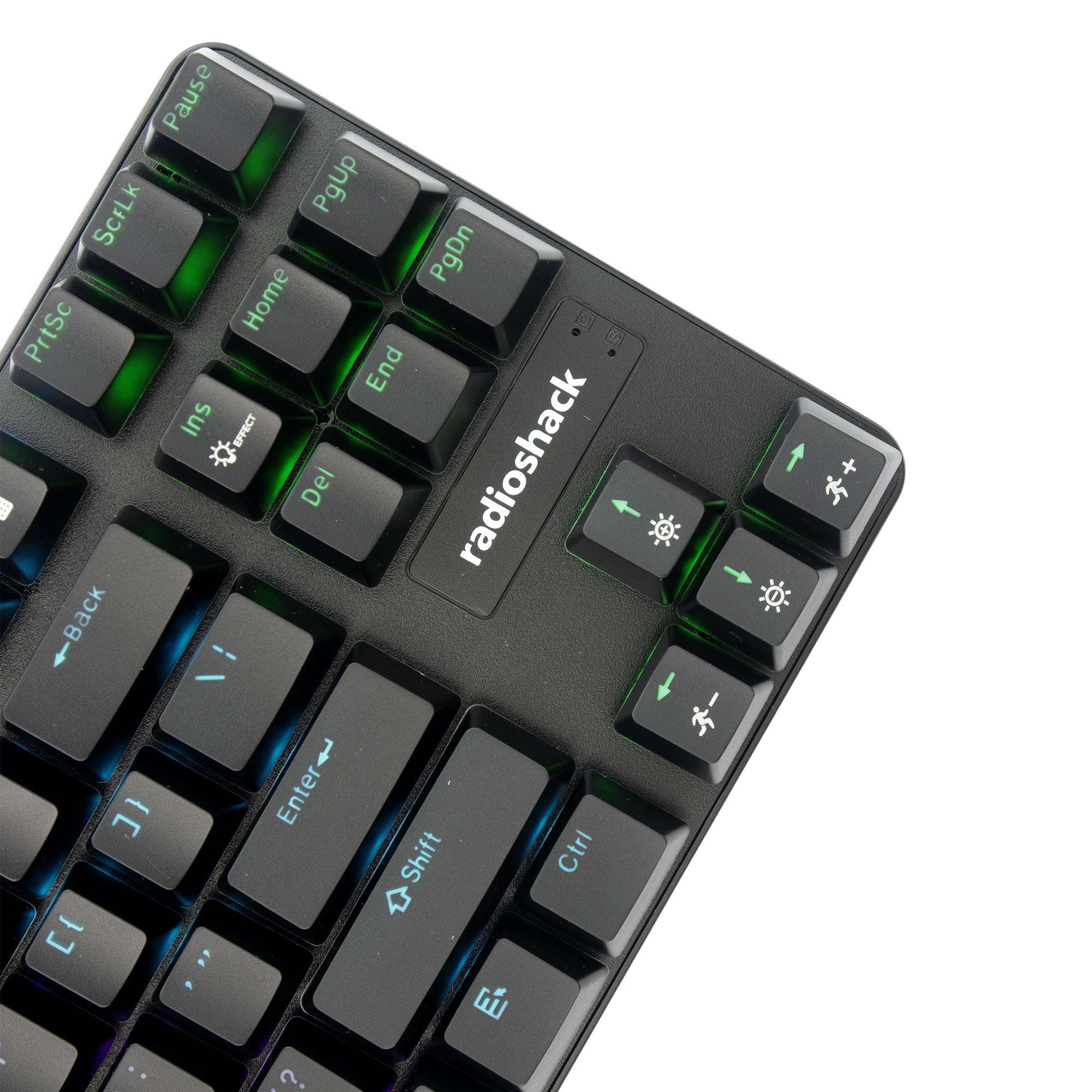 RadioShack 87-Key Mechanical Gaming Keyboard – RGB Lighting, Ergonomic Design, Precision Keystrokes, Durable Construction