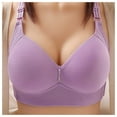 thumbnail image 5 of Pedort Strapless Bras for Women Super Soft Wireless Lightly Lined Comfort Bra Purple,L, 5 of 5