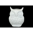 thumbnail image 1 of Owl Figurine/Vase Gloss Finish - Large - White - Benzara, 1 of 2
