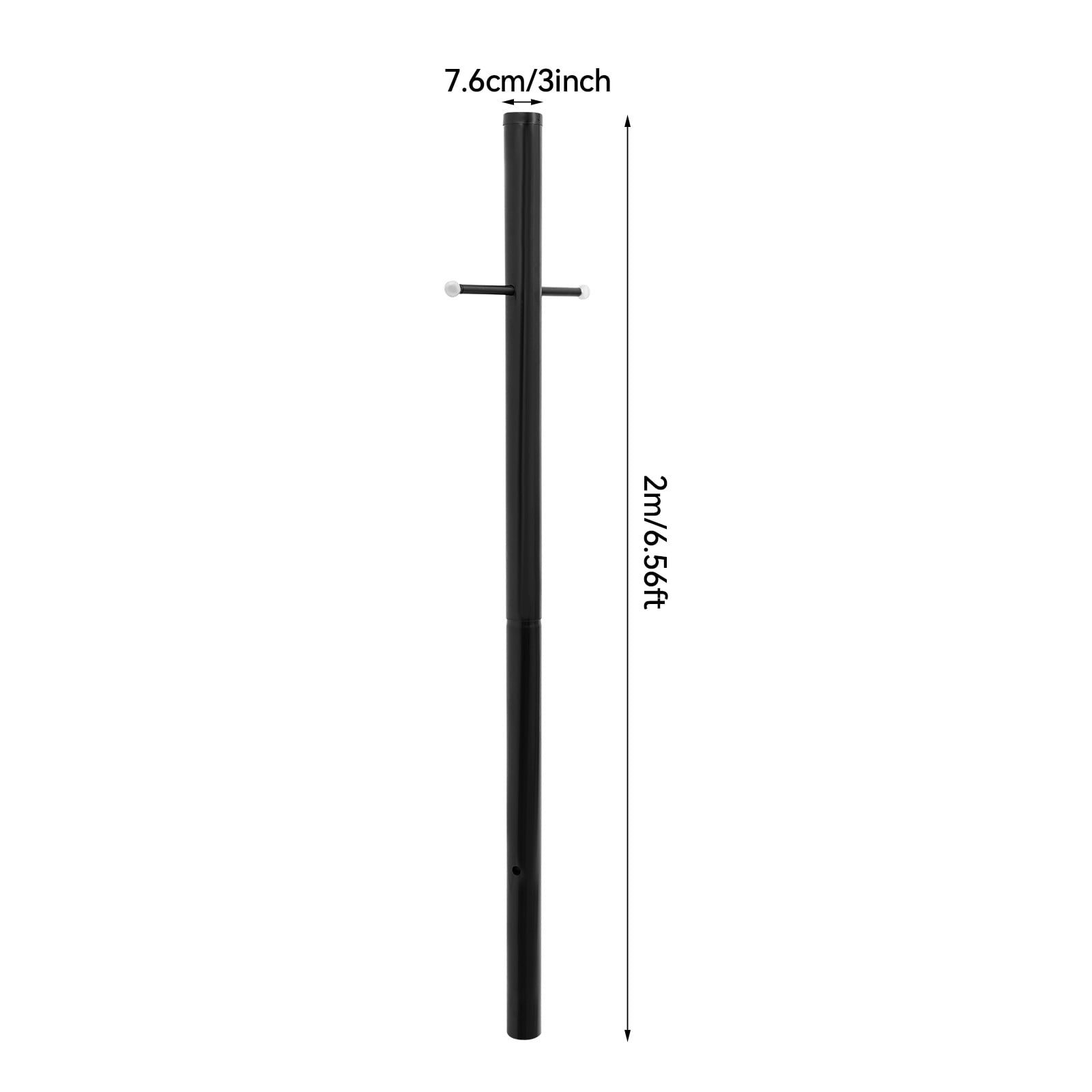 Outdoor Lamp Post with Cross Arm, Split Street Light Pole, Outdoor Lamp Post for Driveway, Pathways, Front Yard
