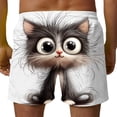 thumbnail image 5 of BRGZLK Mens Beach Shorts Summer Drawstring Waist Funny Animal Expression Printing Summer Swim Trunks Novelty Beachwear Sports Vacation Shorts with Pockets, 5 of 6