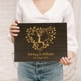 thumbnail image 1 of Darling Souvenir Personalized Engraved Laser Cut Wedding Guest Book Wooden Cover Sign-in Book Registry Guestbook Scrapbook-BC, 1 of 7