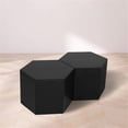 thumbnail image 4 of Meridian Furniture Eternal 2-Pc. Black Oak Wood Coffee Table, 4 of 5