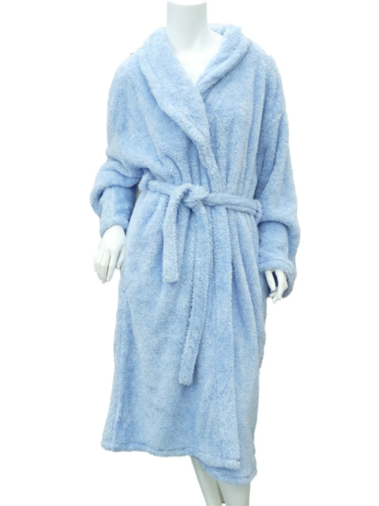Jaclyn Intimates - Jaclyn Intimates Womens Soft Blue Chambray Robe ...