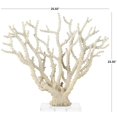 thumbnail image 3 of 26" x 23" Cream Polystone Coral Sculpture with Clear Acrylic Base, by DecMode, 3 of 8