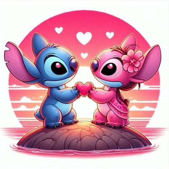 Kit Pintura Por Números Sobre Lienzo Arte Al Óleo Artesanal Imagen Lilo Y Stitch 40x40cm