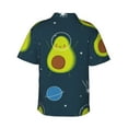 thumbnail image 3 of Daiia Avocado in Space Hawaiian Shirt for Men Gentle Cotton Regular Short Sleeve Casual-XX-Large, 3 of 9