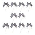 thumbnail image 3 of Lubelski 10 Pcs/Set Décoration de Couronne Arbre de Noël Réutilisable Corde de Chanvre Rouge Noir Blanc, 3 of 8