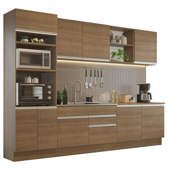 Cocina Integral MADESA Glamy 310cm Marrón 02