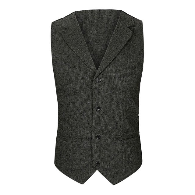 Traje de esmoquin de negocios Formal de otoño e invierno para hombre, chaleco, chaqueta, abrigo superior Pompotops oipoqjl14054