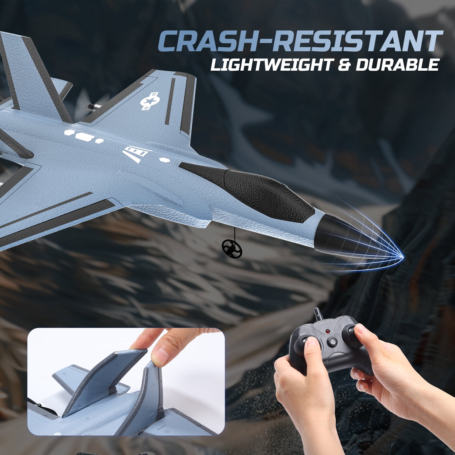 JoyStone F35 Foam RC Airplane for Beginner, 2 Channels 2.4 GHz RC Plane Toy, Easy to Fly RC Glider for Kids Boys Girls Adults