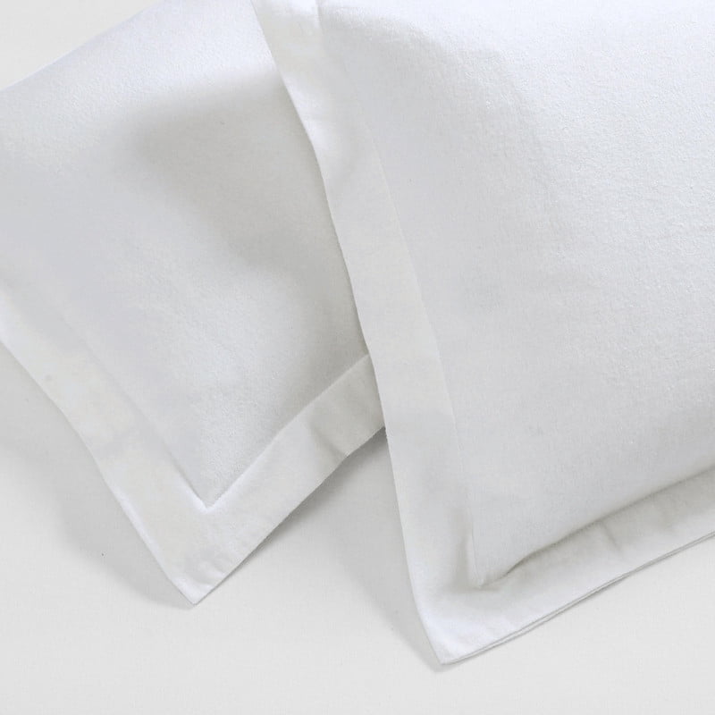 Superior Cotton Flannel Solid Duvet Cover Set, Full/Queen, Ivory