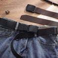 thumbnail image 3 of Cinturón para hombre, cinturón de lona informal para exteriores, cinturón táctico de nailon de entrenamiento libre de Metal con pantalones, cinturón vaquero, 3 of 5