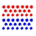 thumbnail image 2 of Decal ~ PAINT SPLATS ~ WALL DECAL, HOME DECOR, DECORATION: QTY 40 4" X 4" Blue/Red, 2 of 3