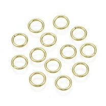 HDSupplies 100 Pieces - 304 Gold Tone Stainless Steel Jump Rings - 7mm - 18 Gauge (1mm Thickness)