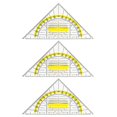 thumbnail image 1 of 3 reglas triangulares, 16 cm, plástico transparente, escuadra de ángulo recto, adecuadas para estudiantes, oficinas y diseñadores., 1 of 8