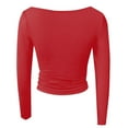 thumbnail image 4 of Autumn/Winter Slim Fit One Shoulder Long Sleeve T Shirt For Women Versatile Top Women's plus Size Summer Tops Womens Jacket plus Size Sexy plus Size Womens plus Sized Tops Womens plus Size Tunic Tops, 4 of 4