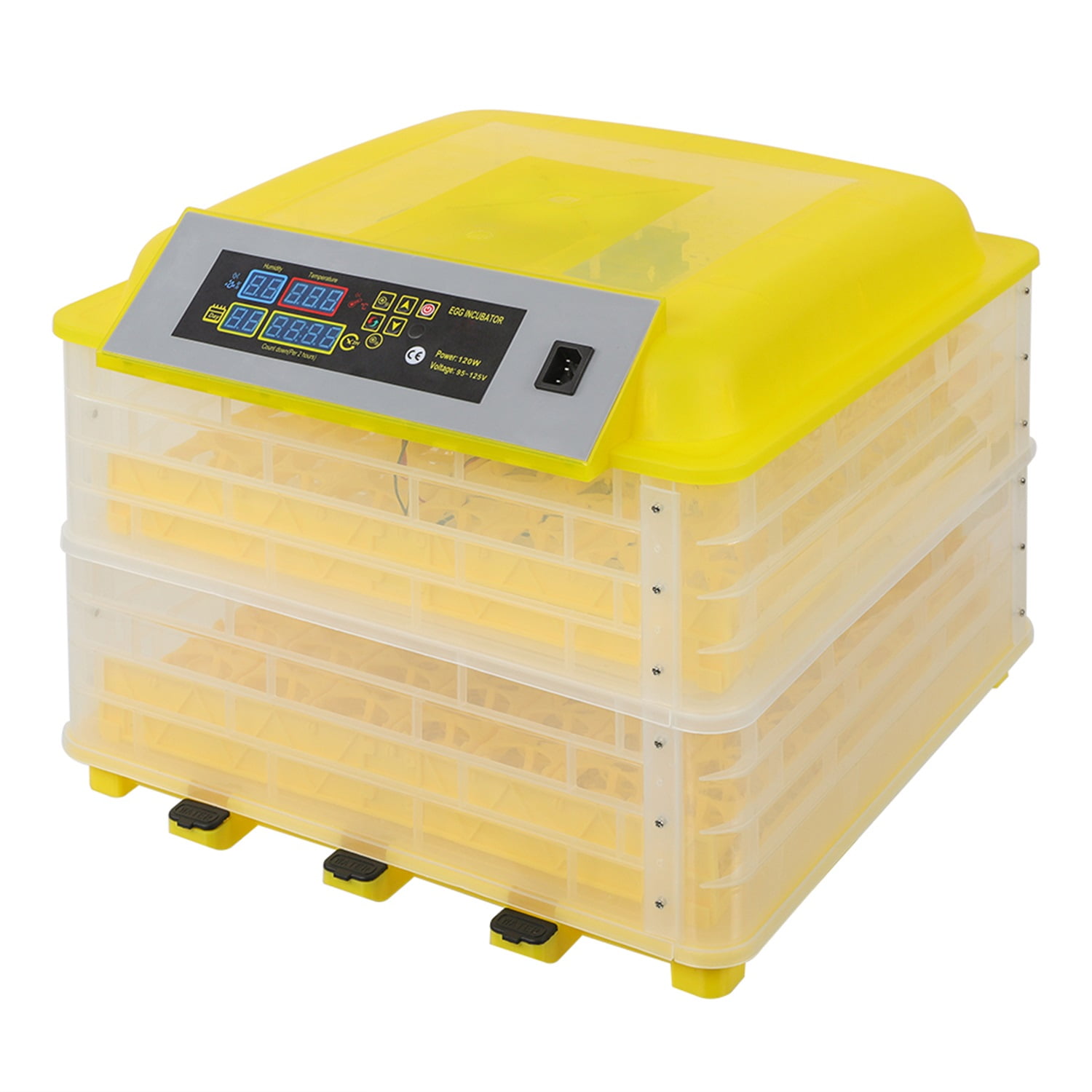 Pefilos 2 in1 Incubator Chicken Duck Bird Eggs 96-Egg Auto-Turning Digital Control, Yellow Pefilos 2 in1 Incubator Chicken Duck Bird Eggs 96-Egg Auto-Turning Digital Control, Yellow