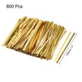 thumbnail image 2 of Unique Bargains 800pcs Metallic Twist Ties for Tying Bread, Cookies, Gift Bags Arts Crafts Ties Gold 4 Inches, 2 of 4