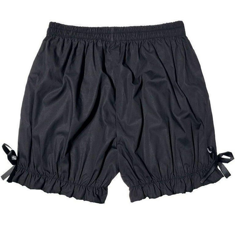 Women Vintage Victorian Gothic Bloomers Ruffled Lace Trim Lolita Pumpkin Shorts Cute Sweet Bowknot Loose Safety Pants Walmart