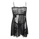 thumbnail image 2 of Gibobby Conjunto Lencería Tanga Y Bralette Conjunto de sujetadores sexy súper push-up para mujer, lencería transparente, brasier de encaje y bragas a juego para mujer(Negro, G), 2 of 5