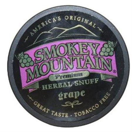 Smokey Mountain Snuff, 5-1 oz Cans - Grape - Tobacco Free, Nicotine