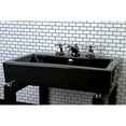 thumbnail image 3 of Kingston Brass NS4467BX Water Onyx widespread lavatory faucet with brass pop-up drain, black nickel finish with chrome, 3 of 6
