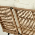 thumbnail image 2 of Dextrus 4-Piece Boho Woven Patio Furniture Set – L-Shaped Wicker Sectional Sofa with Cushions and Side Coffee Table in Beige, 2 of 8