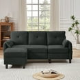 thumbnail image 5 of Jarenie Convertible Sectional Sofa, Small L Shaped 3-Seat Couch with Reversible Chaise, Modern Linen Sofas Couches for Living Room, Apartment and Small Space, 5 of 7