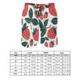 thumbnail image 7 of Jrxy Pink Strawberries Men's Beach Board Shorts Pants with Drawstring & Pockets, Watercolor Bohemian Style, Casual Comfort S, 7 of 7
