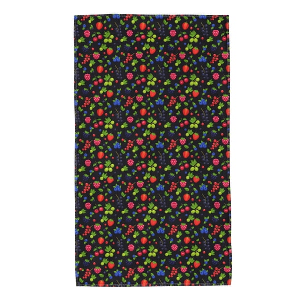 Balery Berries Toalla de Microfibra Premium con Estampado – 27.5x16 pulgadas, Alta Absorción, Suave y Aterciopelada, Secado Rápido