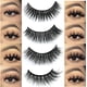 thumbnail image 4 of Pestañas postizas 20 pares: volumen natural 3D pestañas de visón sintético 4 estilos paquete de pestañas esponjosas, 4 of 5