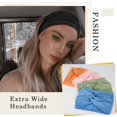 thumbnail image 3 of Non-Slip Wide Headbands for Women 6-Pack - Stretchy Twisted Knot Hairbands, 7-9 Inch Extra Wide Boho Hair Accessories for Workout, Yoga & Daily Wear, 3 of 6