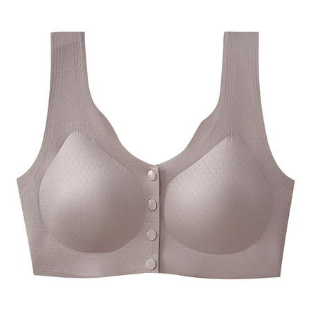 Nursing Bra Women Back-Smoothing Bra Feature V-Neck Strapless Bra Style W-1193 Purple 3XL