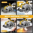 thumbnail image 5 of 5-Inch Cordless Circular Saw for Dewalt 20V Battery (Tool Only), Brushless Motor Power Saw with 0-45° Bevel, Max Cutting Depth 1.6" (90°) & 1.28" (45°), Ideal for Wood, Plastic, Soft Metal, 5 of 8