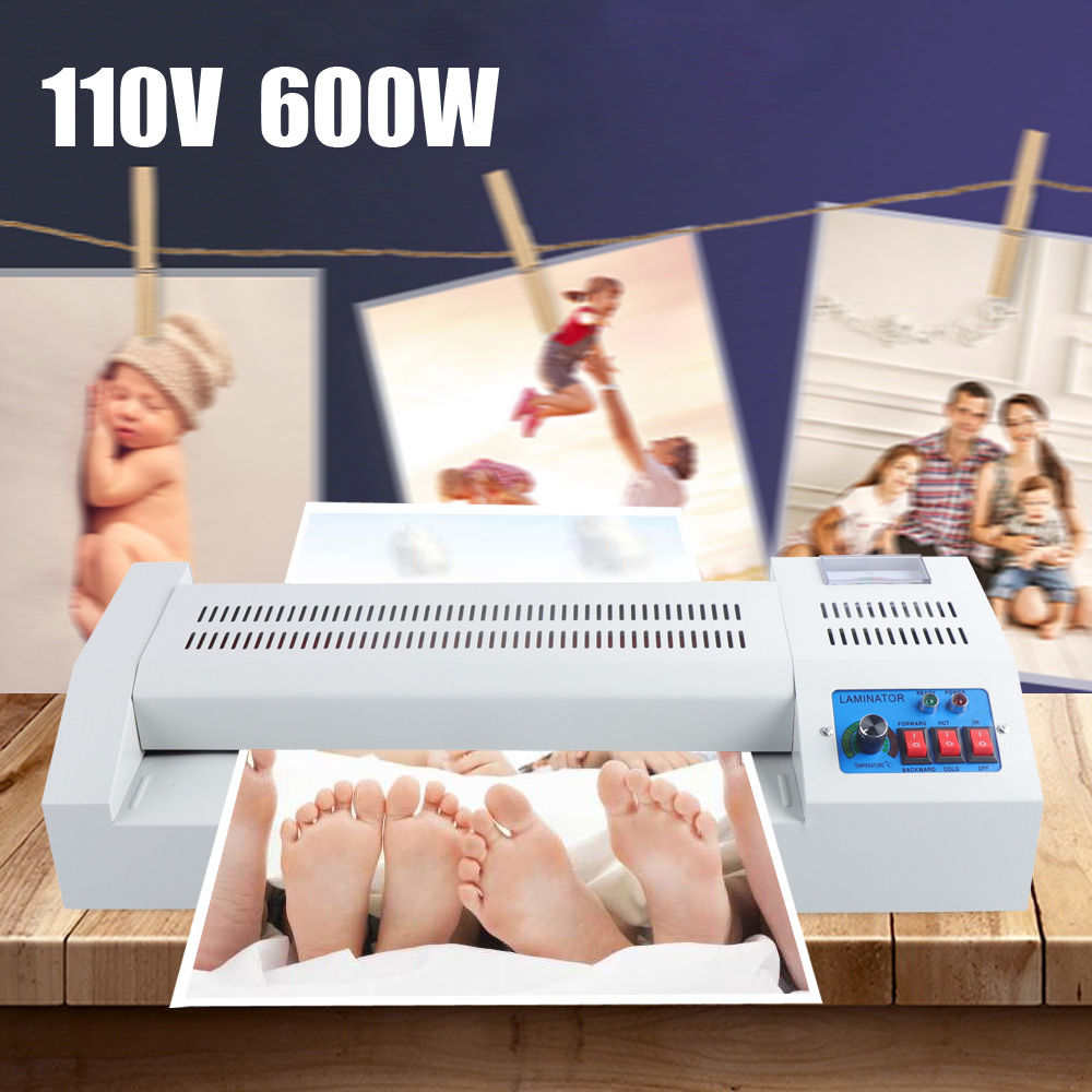 Peakora Laminator, Adjustable Temperature Control (176-356℉), Cold and Hot Laminating, 4 Rollers, Quick Heat Dissipation, Easy to Use, Metal and ABS Construction