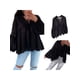 thumbnail image 5 of Txlixc Blusa de manga larga femenina con encaje, cinta de borla y patrón de punto Txlixc moda, 5 of 6