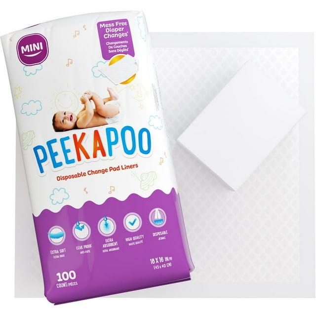 Paquete de 100 almohadillas desechables Peekapoo Mini