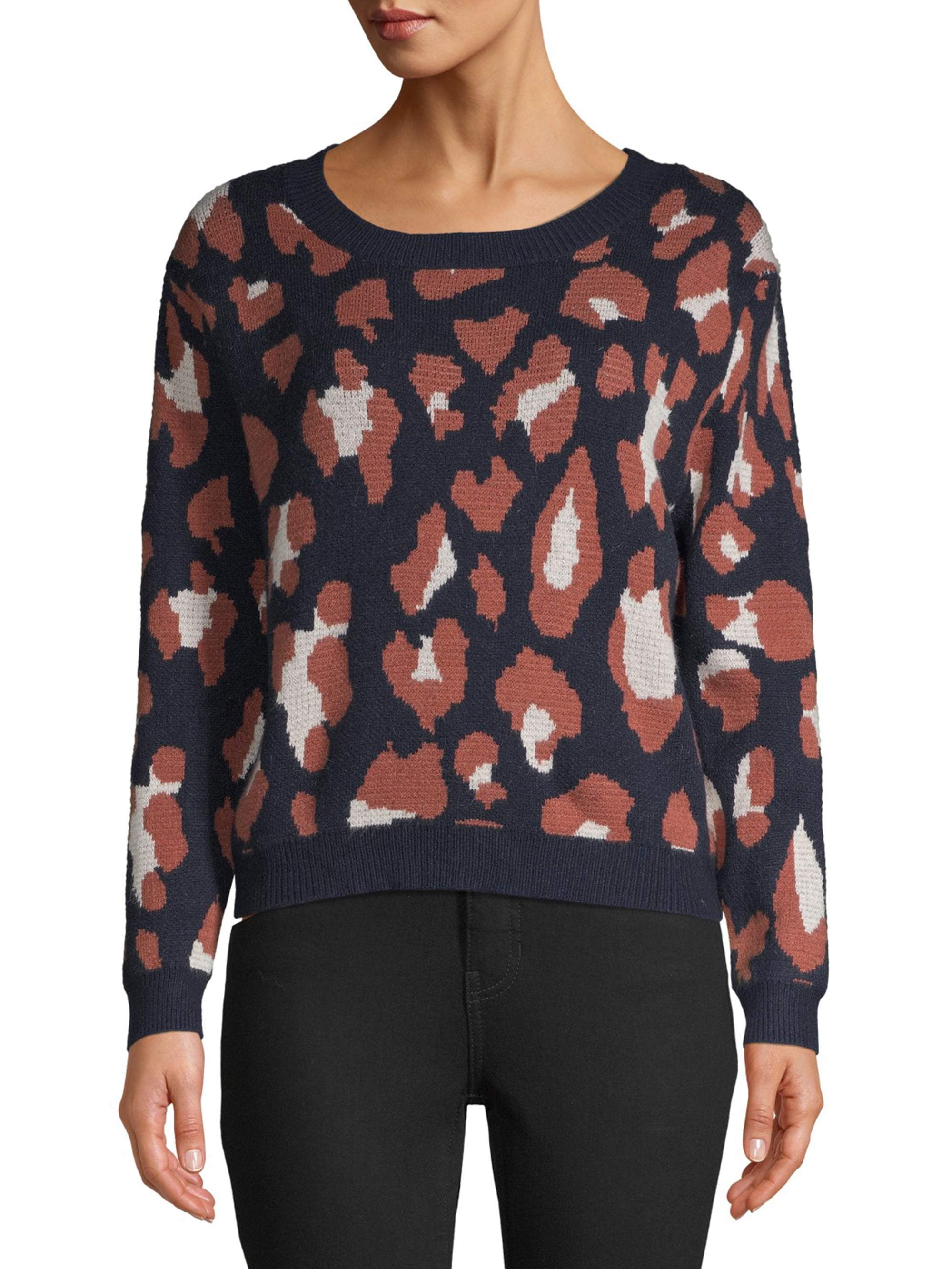 walmart leopard pullover