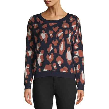 Women's Leopard Print Pullover Sweater