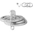 thumbnail image 1 of xianyou-Safety Pin Silver& Gold Stackable Rings for Women Non Tarnish 14k Gold Plated Statement Ring Set Cubic Zirconia Wedding Rings Thumb Ring Stack Pack Unique Jewelry Gift Women, 1 of 4