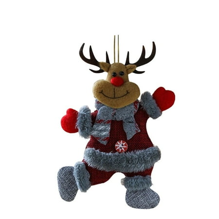

Christmas Tree Doll Pendant with Stuffed Soft Fabric Festival Santa Claus Bear Dolls for Home Party Supplies Accessories Senior