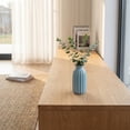 thumbnail image 5 of Unique Bargains Small Ceramic Vase Matte Ribbed Decorative Flower Vase for Bathroom Blue, 5 of 5