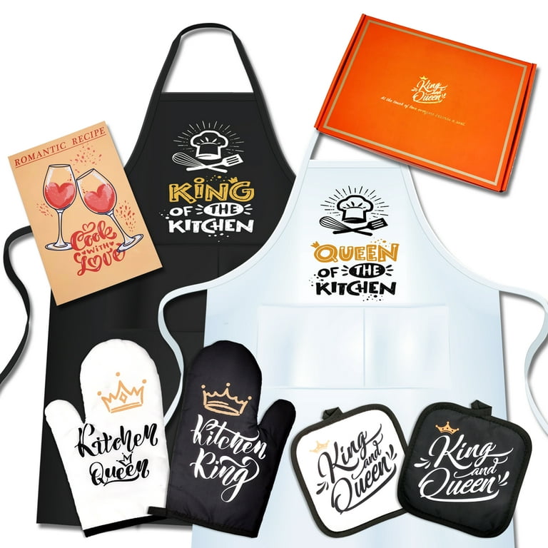 EUUPS Mr and Mrs Gifts for Couples Wedding Gift Engagement Gifts Bridal  Shower Gift Christmas Gifts for Couple Kitchen Gift Set Couples Cooking  Aprons