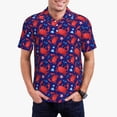 thumbnail image 2 of Balery Cute Crabs Printed Men’s Short Sleeve Polo Shirt, Midweight Men's Shirt,Golf Polo shirts -Large, 2 of 8
