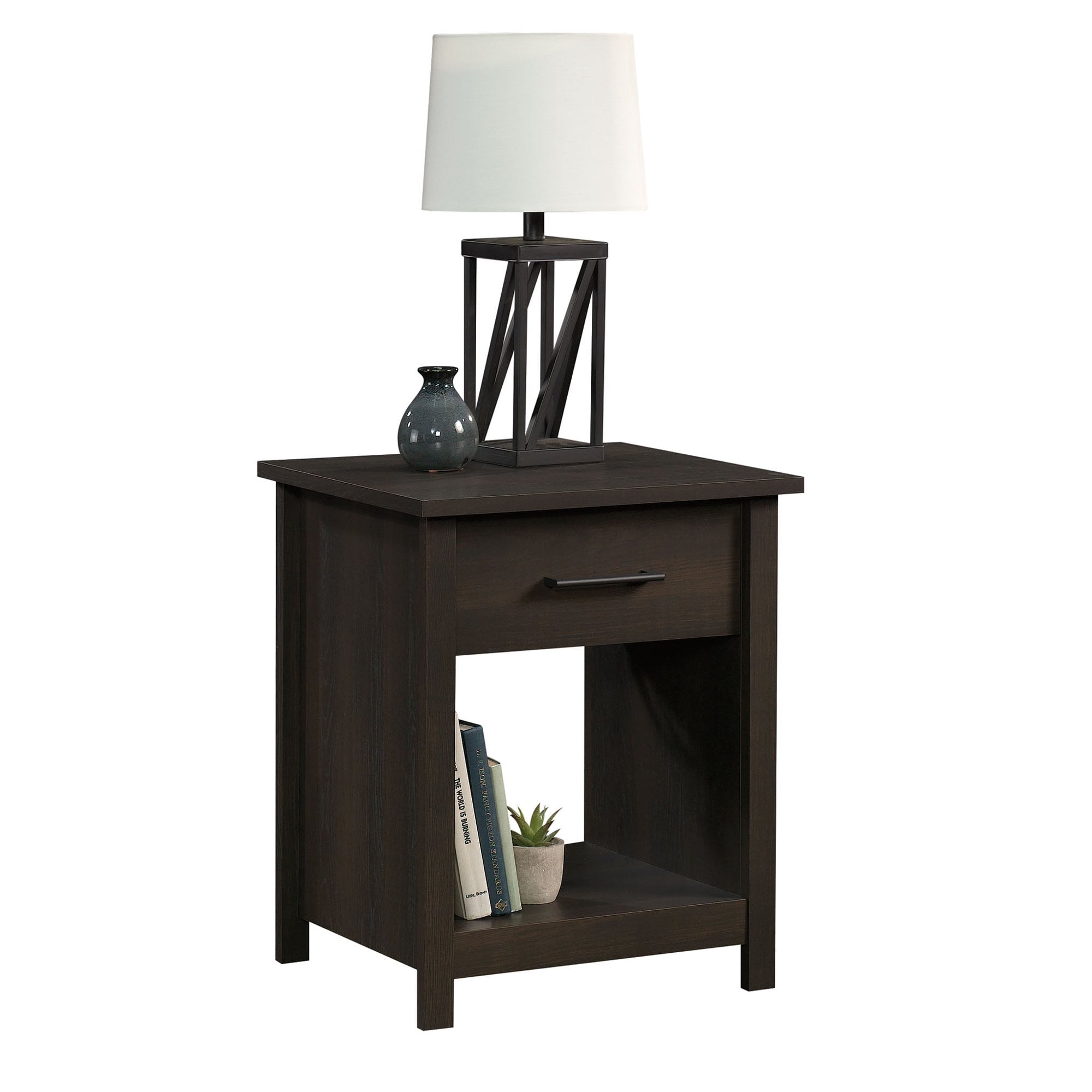 Mainstays Hillside Nightstand with Drawer, Espresso Finish