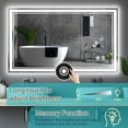 thumbnail image 6 of 40 x 24'' LED Mirror for Bathroom Dimmable 3 Colors Bathroom Mirror with Lights Anti-Fog Stepless Lighted Bathroom Mirror Smart Vanity Mirror Wall Mounted Horizontal/Vertical, 6 of 15