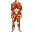 thumbnail image 3 of Salouo Happy Thanksgiving Three Gnomes Print Button-Front Long Sleeve Pajama Set for Men, Soft 2Pjs Men's Long Sleeve Sleepwear-XX-Large, 3 of 7